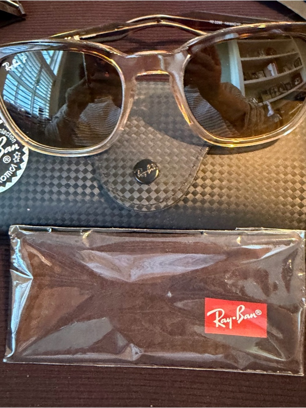 Ray-Ban Hawkeye Polarized Brown Frame Sunglasses with Brown Gradient Lenses